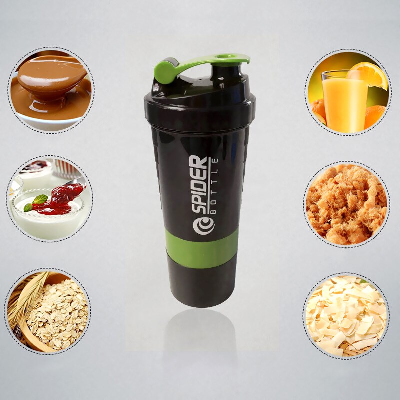 500ml copo de água plástico portátil copo copo de água esportes garrafa de água proteína shaker viagem ao ar livre portátil leakproof drinkware plástico