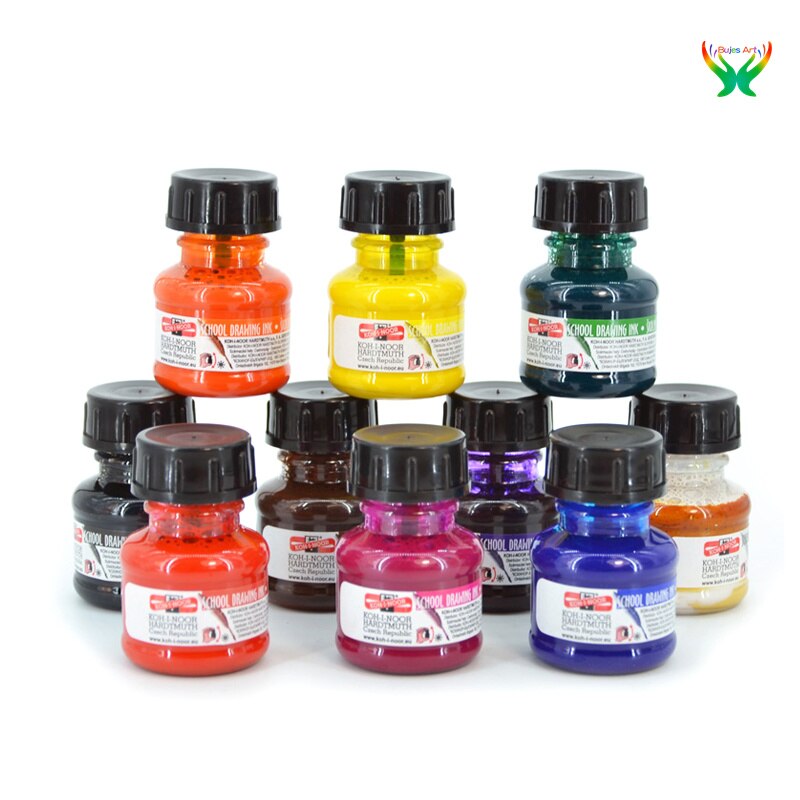Kohinoor – encre de dessin colorée pour dessin, 20g, étanche, séchage rapide, pour étudiants en art, fournitures spéciales de peinture artistique