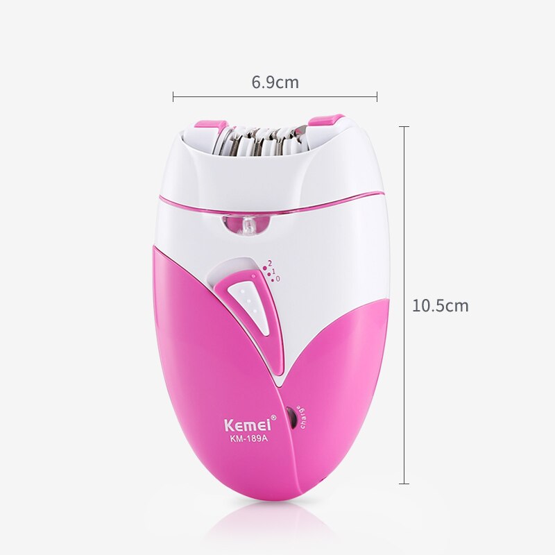 Kemei woman& #39 ;s epilator hårfjerningsmaskine dame smertefri barbering usb charge trimmer hårfjerning til ansigt krop  d41