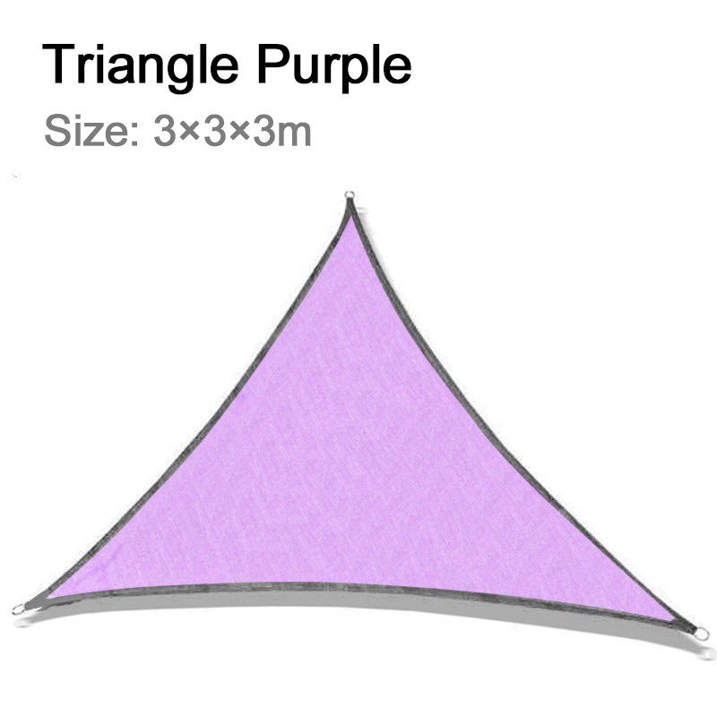 2*3/3*3M Outdoor Sun Shade Sail Ultralight Garden Canopy Pool Tent Sun Shade Beach Sun Shelter Tarp Portable Shade Sai Umbrella: Triangle Purple