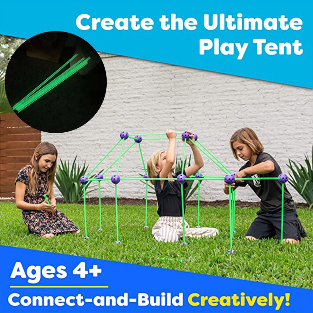 DIY dla dzieci budowy fort zestaw robić budowania 87 sztuk tworzenia dom zabaw