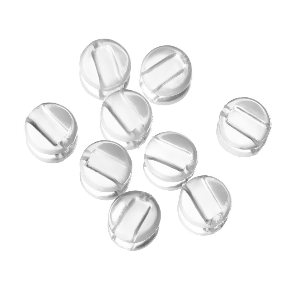 100 stuks/zak transparante verstelbare kralen platte spiraal gesp trekkoord knoop antislip masker gespen pet accessoires
