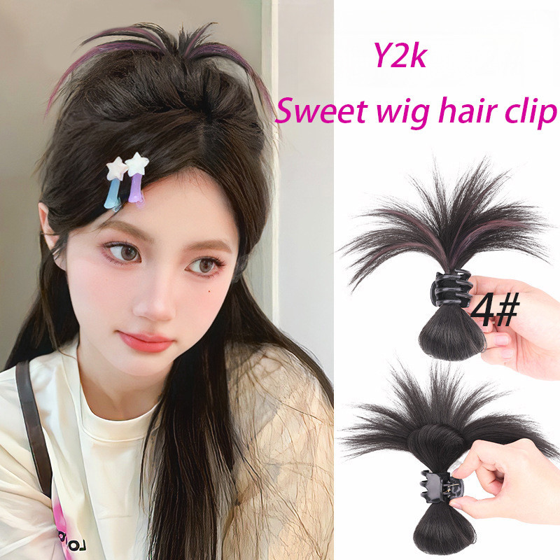 Pince à cheveux en forme de plume élégante pour perruque, pince à queue de cheval, fille, Woemn Sweet Y2K