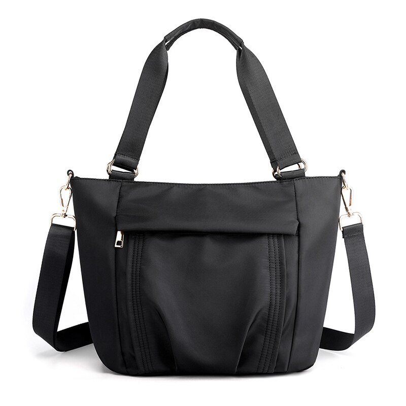 Zomer Vrouwen Schoudertassen Meisjes Top-Handvat Bolsaszakken Crossbody Tas Nylon Vrouwelijke Messenger Bag Vrouw handtassen: Black