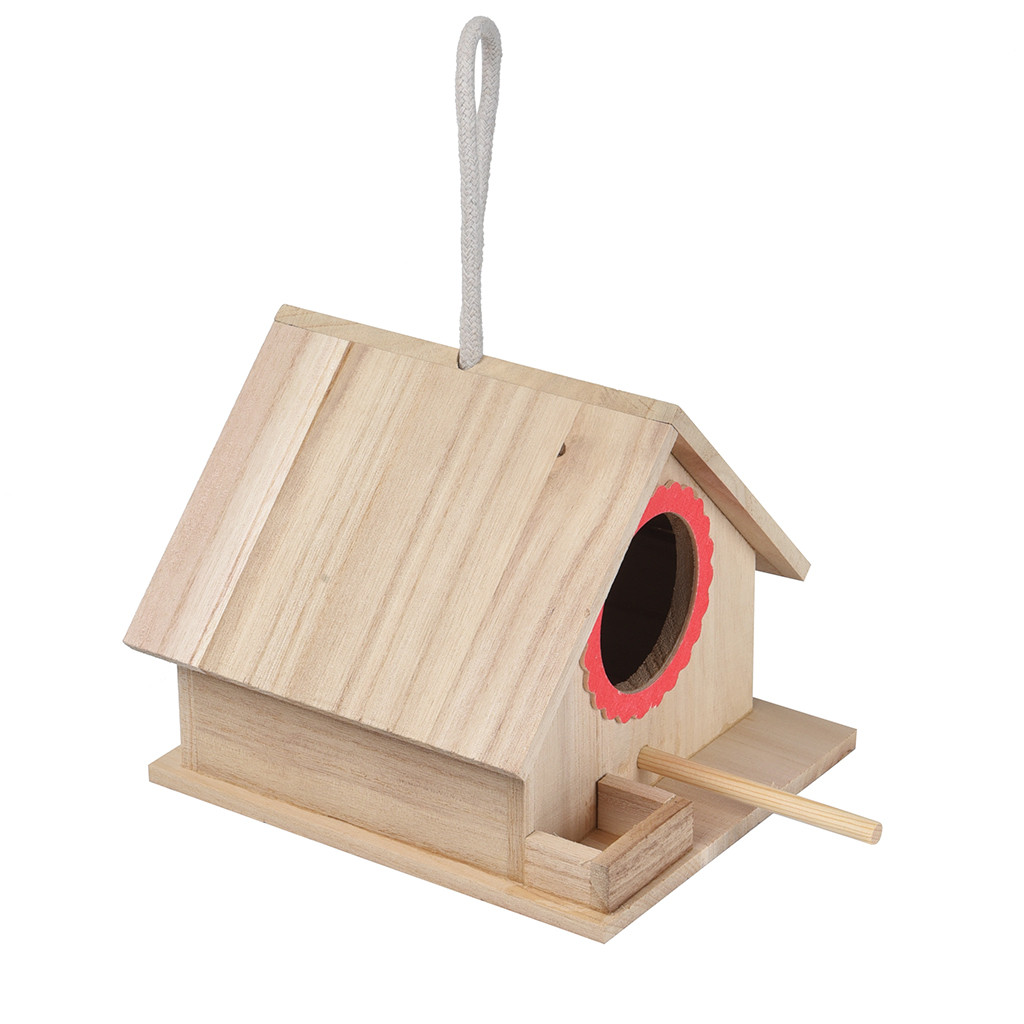 Wooden garden Bird Hammock Parrot Pet Cages Large Nest Dox Nest Bird House Box