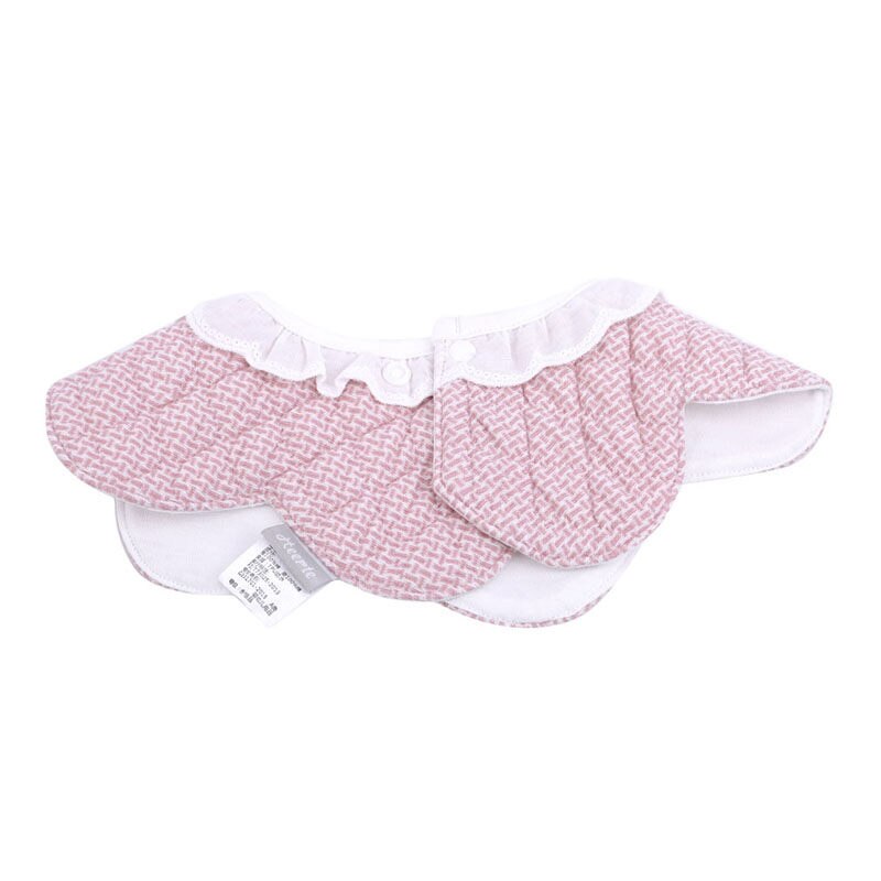 100% Cotton Waterproof Baby Bibs Round Neck Baby Girls Bibs 360 Degree Flower Star Bib For Girls Baby Girls Clothing: pink