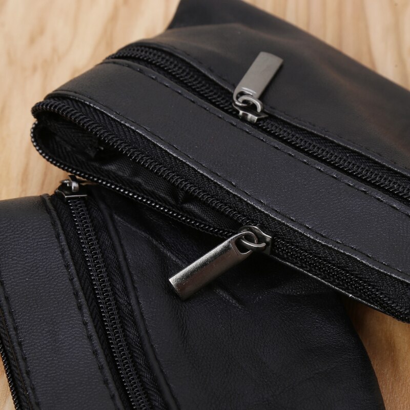 Men Women Card Coin Key Soft Holder Zip Leather Wallet Pouch Bag Purse Black Mini Coin Holders