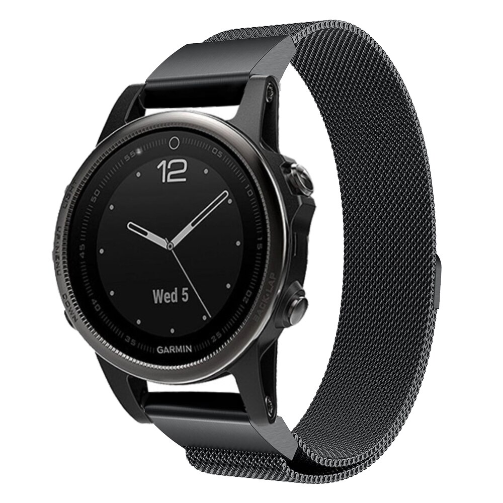20 22 26mm bracelet de montre magnétique milanais pour Garmin Fenix 5 5S 5X6 6X6 S Pro acier inoxydable métal rapide easyFit bracelet de montre