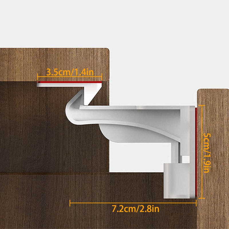 Kind Proof Kabinet Sloten Baby Veiligheid Proofing Sloten Geen Boren Klink Voor Kasten Lades 87HD