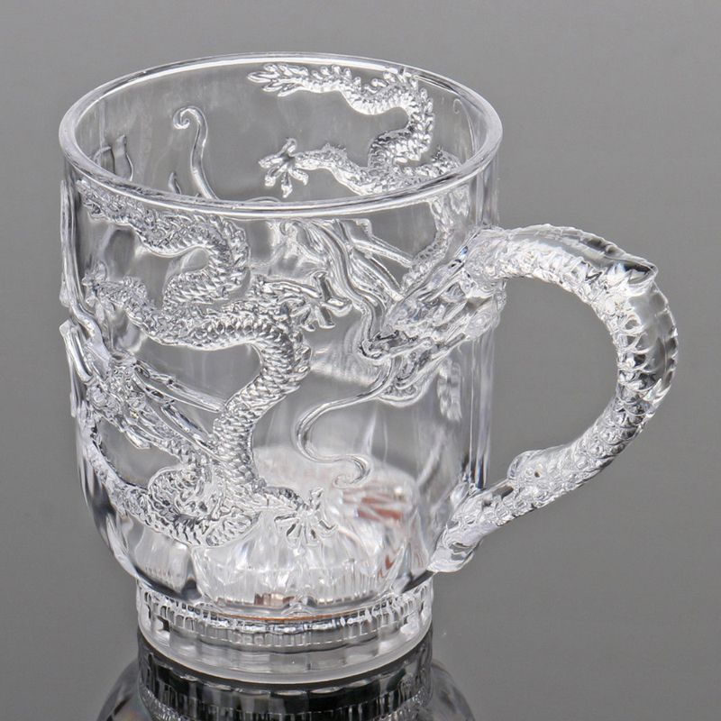 acrílico luminoso agua té copa de vino dragón verter agua brillante luz colorida inducción taza botón Bar suministros de: C
