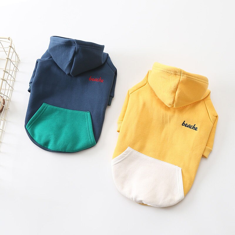 HSWLL stylish dog sweater in autumn Simple pure dog costume French bulldog pet clothes