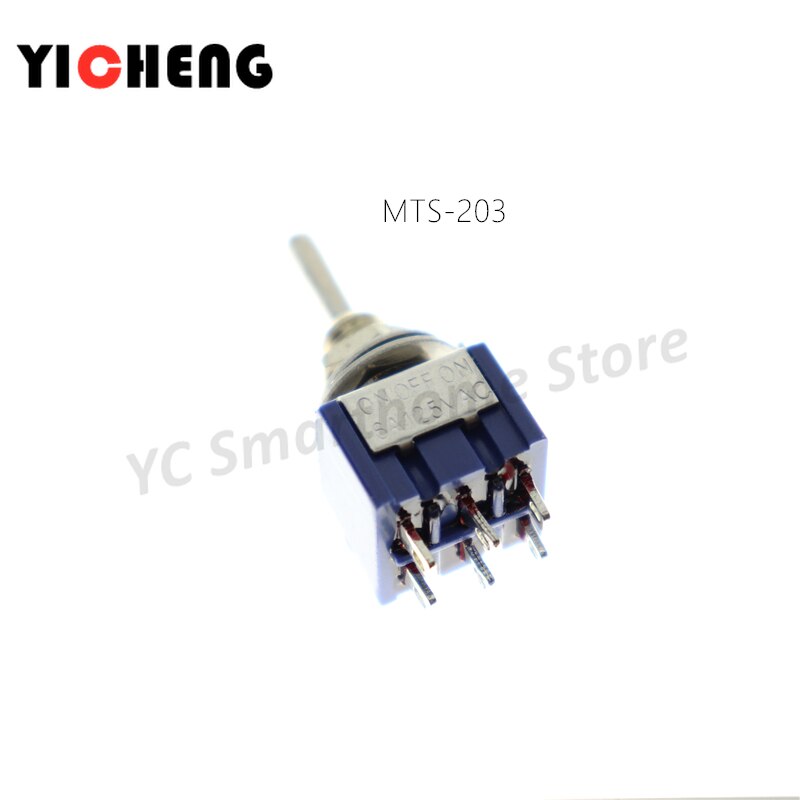 1Pcs spdt push button dpdt toggle switch rocker toggle switch Waterproof cap push button push button switch: 6-pinON-OFF-ON