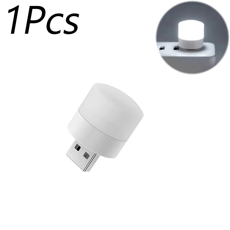 Mini USB Night Light LED Plug in Bulbs Portable Home USB Atmosphere Lights Warm White Power Bank Charging USB Book Lights: Orange
