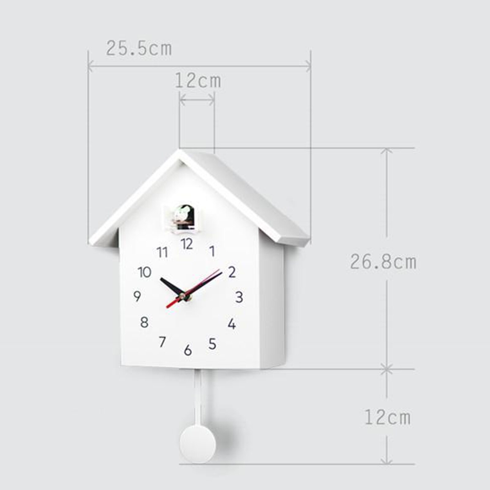 Reloj de cuco colgante para niños, Péndulo de pájaro, gabinete de mesa, casa de pájaro, dormitorio, silencioso, decoración de escritorio