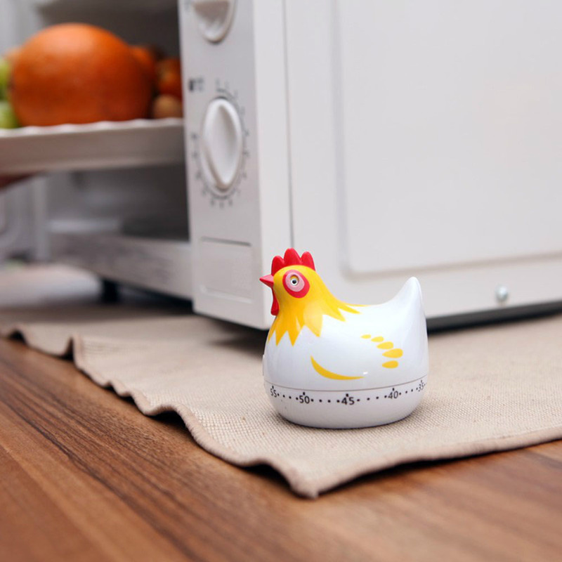 Cocina negro/blanco Gadget cuenta atrás reloj de cocina herramientas cocina temporizador con forma de Animal Manual mecánico Retro temporizador de cocina niños juguete