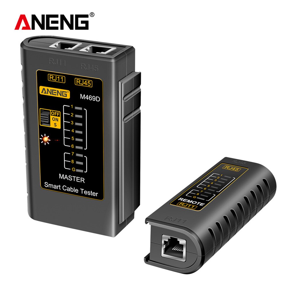ANENG M469D Cable lan tester Network Cable Tester RJ45 RJ11 RJ12 CAT5 UTP LAN Cable Tester Networking Tool network Repair