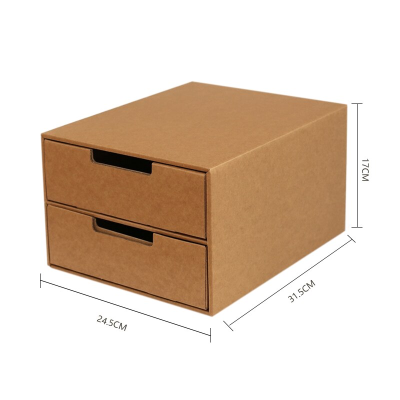 DIY Drawer Organizer Storage Boxs Can Folded Storage Drawers Office Desktop File Cosmetic Sundries Container Home Decor: 2 drawers