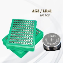 100Pcs Coin Alkaline Batterij AG3 1.55V Knop Batterijen LR41 SR41 192 CX41 392 L736 384 SR41SW Rekenmachines horloge Lamp Chain