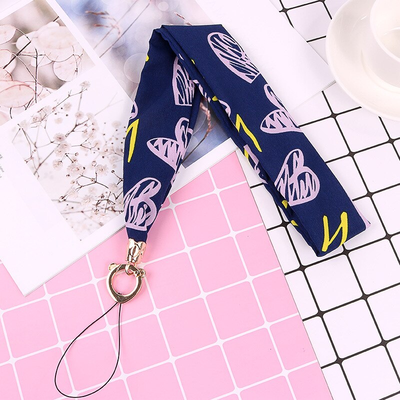 Mobile silk Lanyard neck strap for key card phone string kawaii wrist strap hand key cord necklace phone holder rope: 5