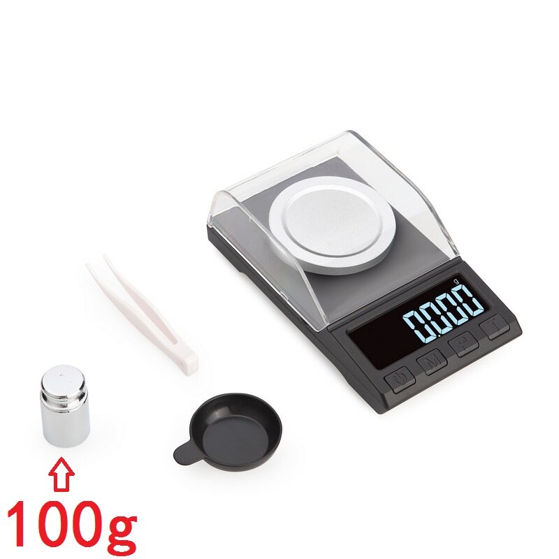 0.001g precisión electrónica de las escalas de 100g/50g/20g balanza Digital joya joyería diamante escala laboratorio portátil peso miligramo de escala: 100g 0.001g plus