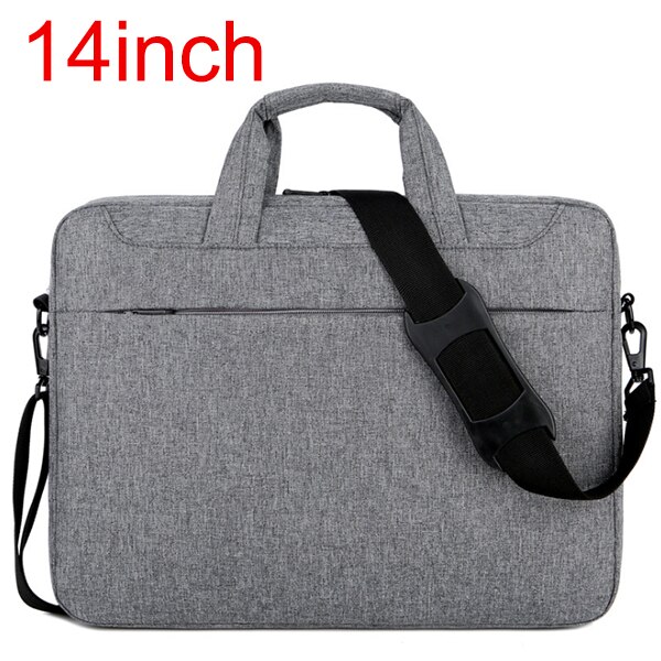 Mannen Vrouwen Laptop Tas 15.6 14 Inch Waterdichte Notebook Tas Voor Macbook Air Pro Computer Schoudertas Aktetas Handtas: 14inch dark