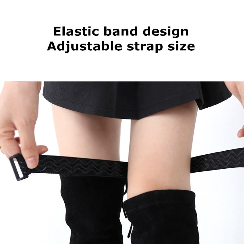 2 uds. De correa de cinturón para mujer, zapatos de fijación anticaída, elástico ajustable, cinta adhesiva interior antideslizante, cordón elástico