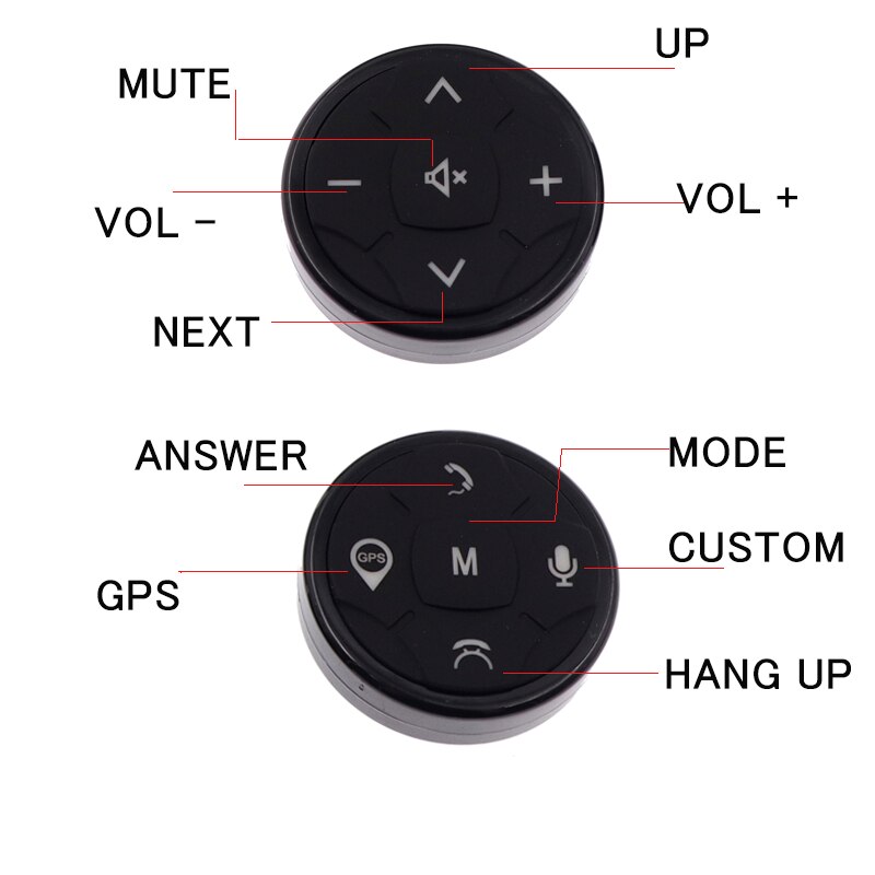 Draadloze Auto Stuurwiel Controller 10 Sleutels Auto Accessoires Universele Muziek Gps Navigatie Radio Afstandsbediening Knop