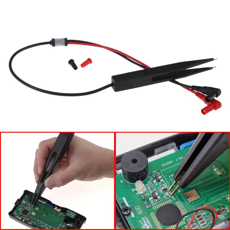 Smd induktortestmåler klippesondepincett for motstands multimeter kondensator