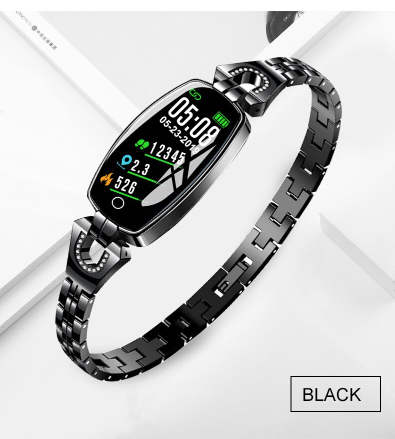 Bluetooth dameshorloge, hartslagmeter, fitnesstracker, smartwatch, app-ondersteuning voor android, ios, pk  q8 q9