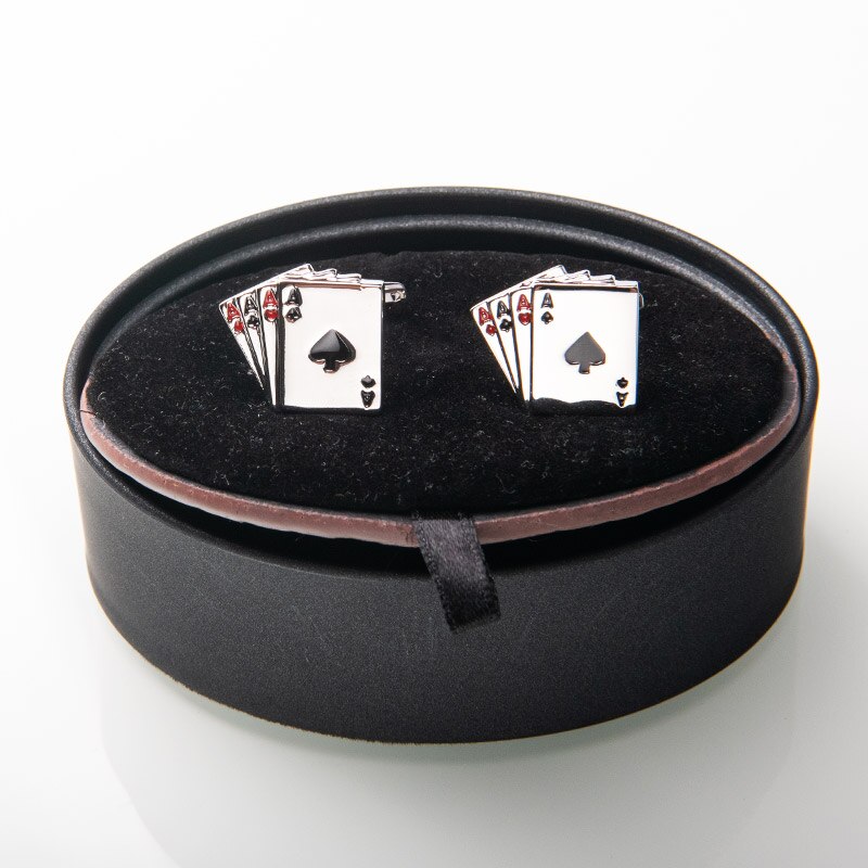 Poker Manchetknopen Verzilverd Casino Serie Manchet Button Mens Sieraden Voor Zakelijke Gentleman Wedding Party