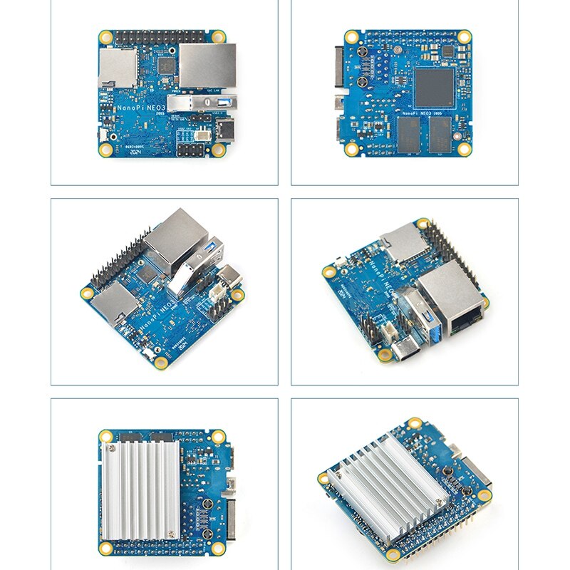 Suitable for NanoPi NEO3 Whole Machine Gigabit Ethernet Port 2GB Large Memory OpenWrt/LEDE with Shell + Heat Sink