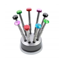 2UUL Multifunctional Mobile Phone Repair Tool Screwdriver Holder Rotating Base 9 Hole Screwdriver Set Tweezer Storage Rack
