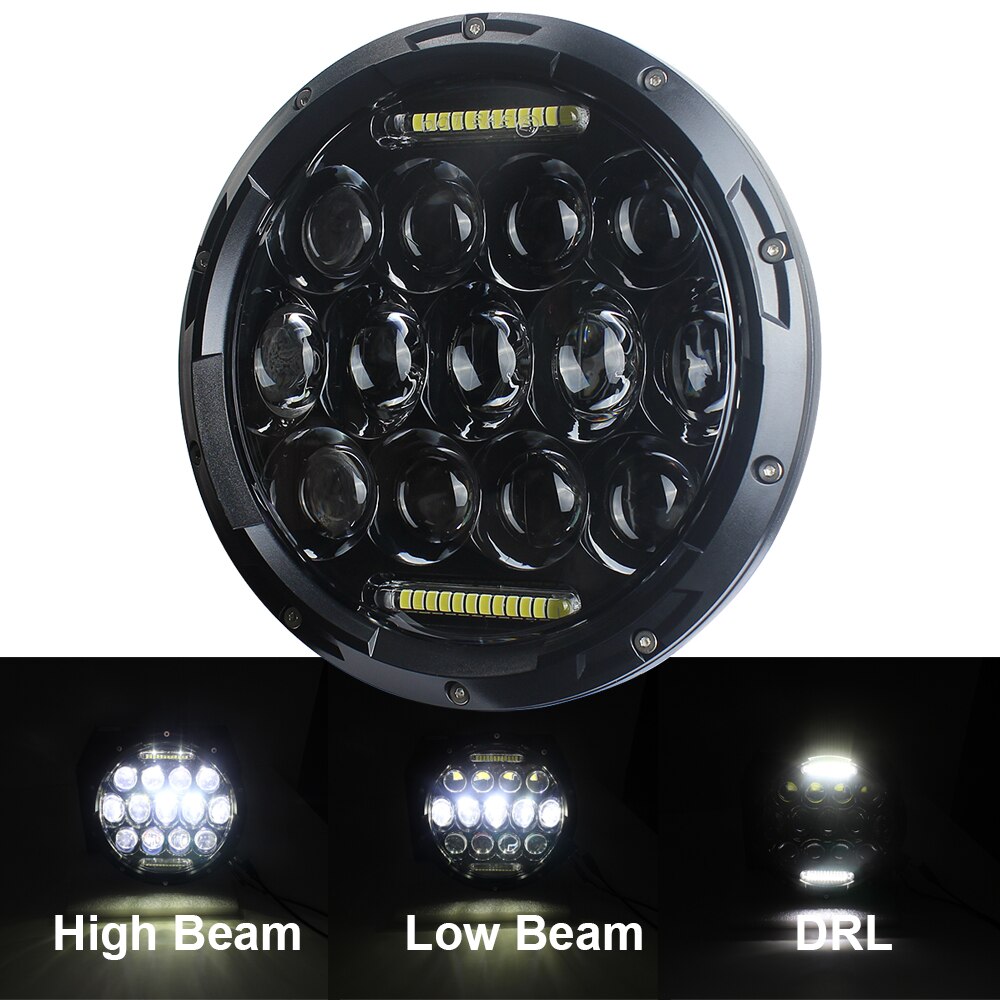 7" LED Headlights Projector LED Lights Bulb Headlamp 7 inch For FLSTC FLSTF FLSTFB