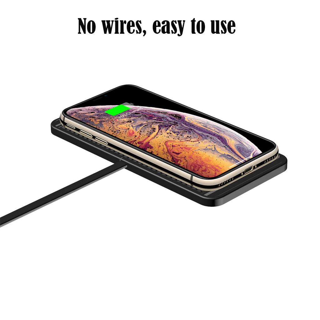 Ouhaobin Draadloze Autolader Siliconen Pad Met Gps Houder Qi Standaard Draadloze Oplader Voor Samsung Galaxy Note8 Voor Iphone X