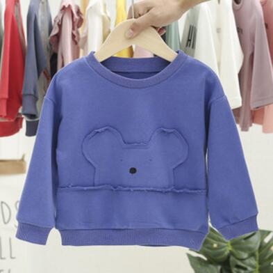 Baby girls sweatshirts vår höst barn hoodies långärmad tröja för barn tecknade björnkläder: 90