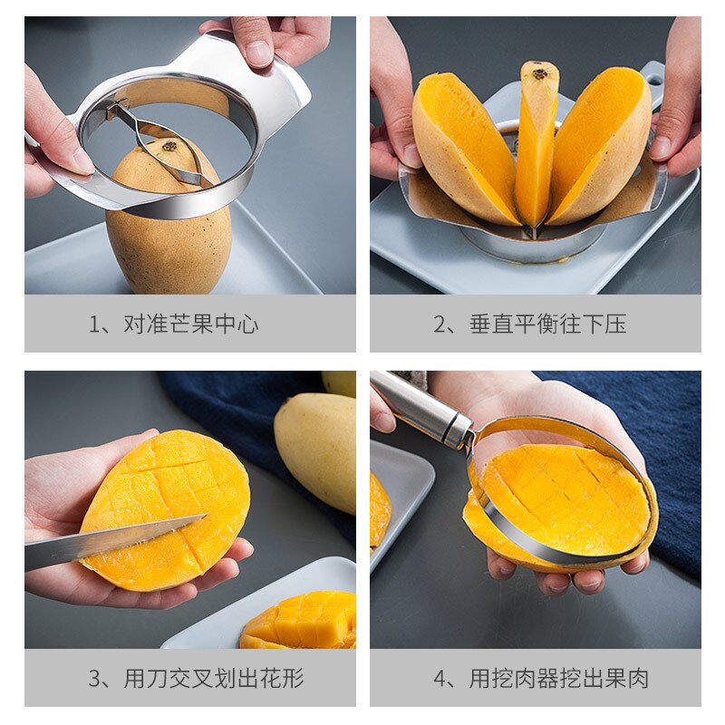 Mango Schneiden Artefakt 304 Edelstahl Mango Core Remover Mango Teiler Mango Messer Küche Gadget