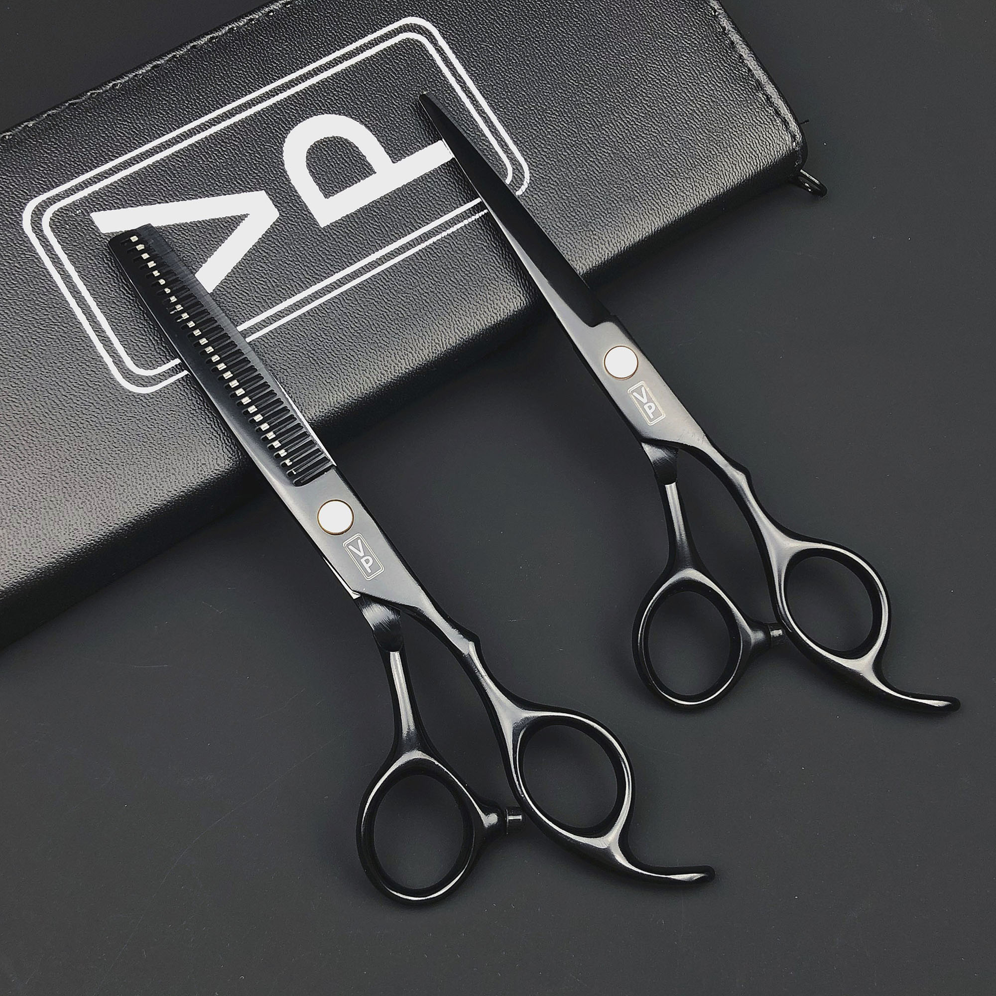 6 Inch Japan 440C Steel Hair Scissors Hairdressing Scissors Barber Hair Scissors Set Salon Haircut Thinning Scissor