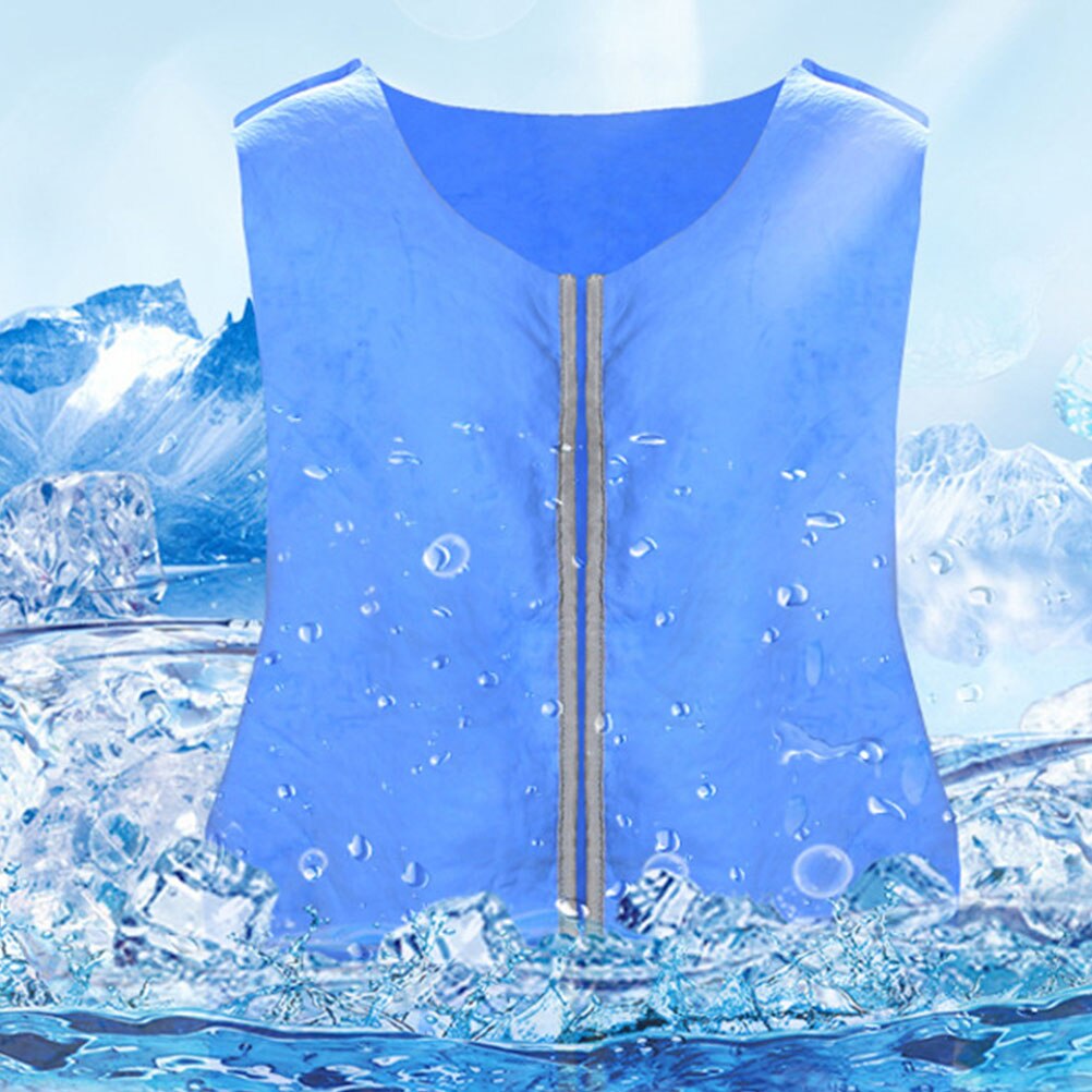 Køligt tøj kølevest isvest til udendørs sommer (himmelblå)