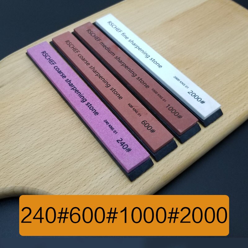 all ruixin knife sharpener Fixed angle knife sharpener sharpening oil stone honing stones stone corundum diamond whetstone: 4pcs combination  B