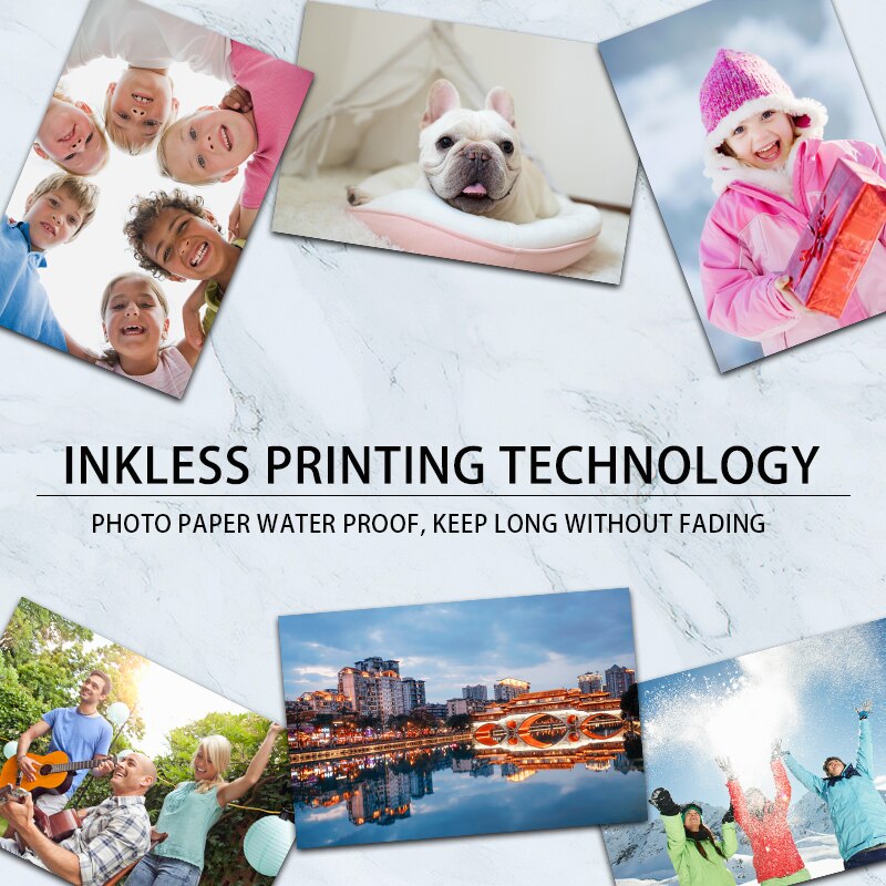 Uniplus 3 kasser hp sprocket zink fotopapir 2 x 3 tommer telefon fototryk klistermærke papir til hp sprocket 2- i -1 farve printer