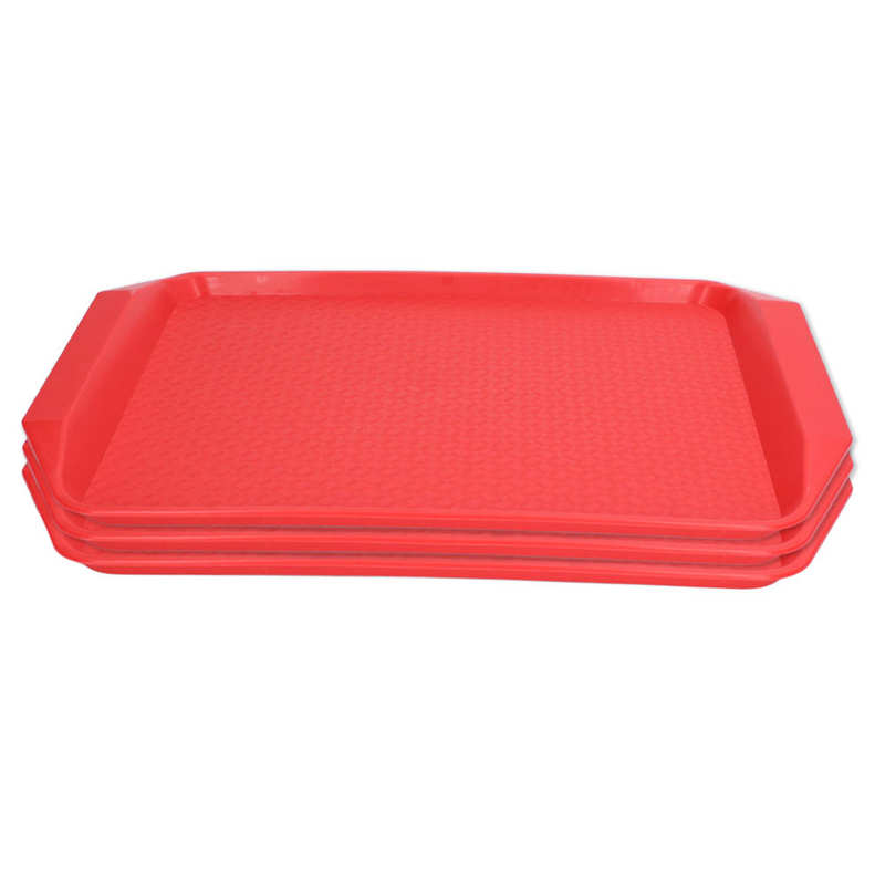 Plastic Tray Multifunction Food Tray for Buffet Restaurant for Hotels: Red