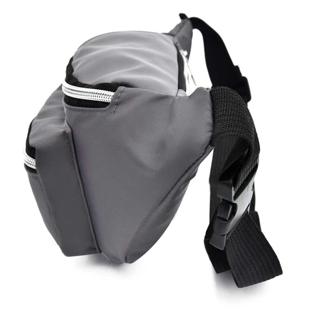 Vrouwen Tassen Effen Kleur Nylon Rits Messenger Bag Borst Bag Telefoon Tas Nylon Waterdichte Zachte Taille Packs Tas Mannen sport