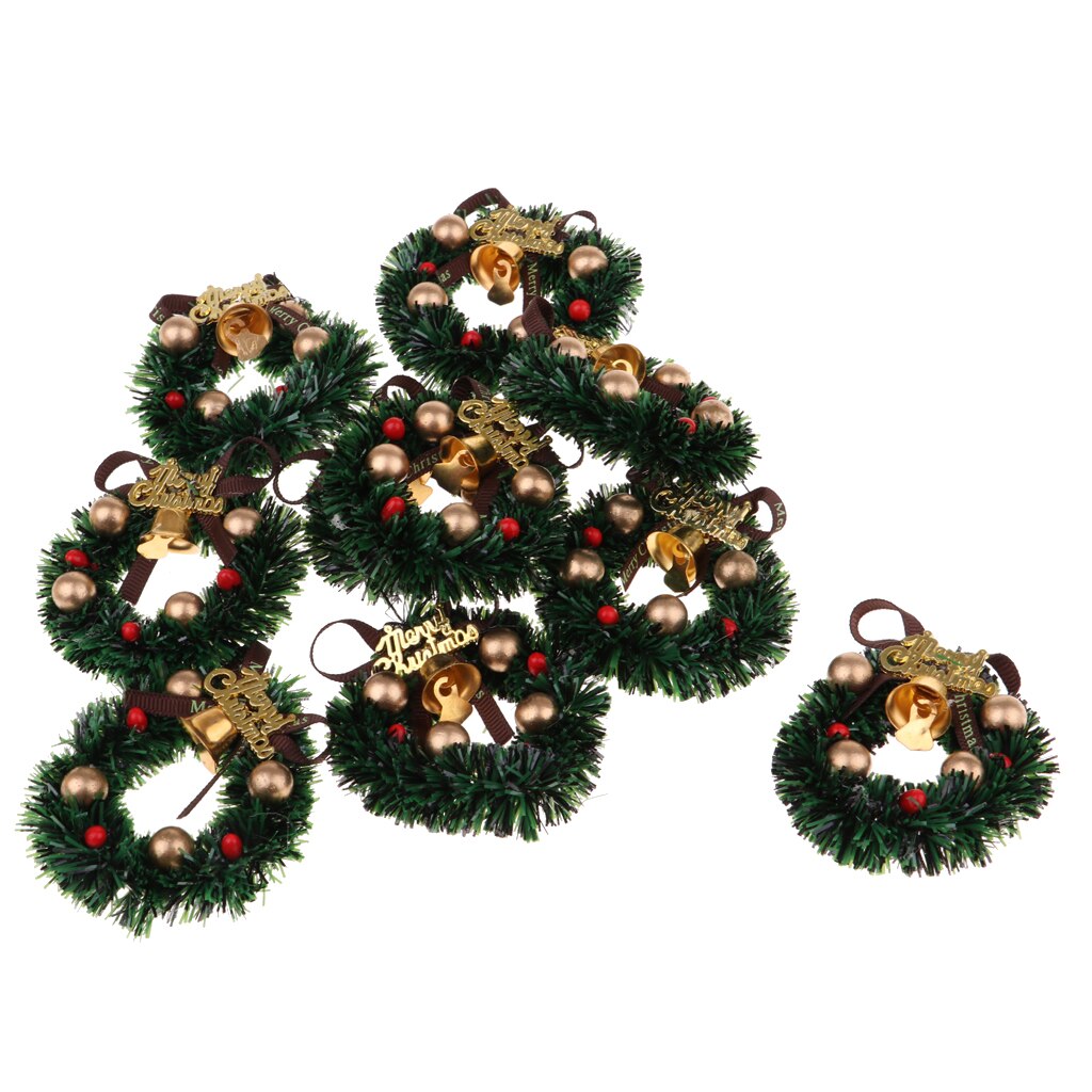 1/12 Dollhouse Miniature Christmas Wreath Garland Ornament Home Decoration