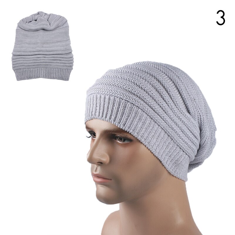 Stripete baggy skullies lue luer for menn vinterlue dame utendørs lue dame myk varm strikket lue for gutter ttm-czx 9: 3