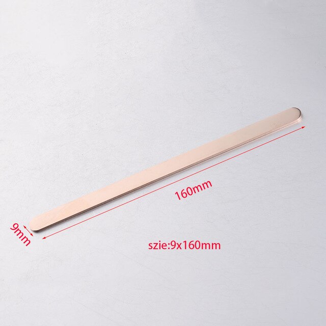 3/6/9mm Stainless Steel Rectangle Stamping Charm Tag Blank For Open C Cuff Bangle Material 160mm Mirror Polished 10pcs: 9mm rose gold