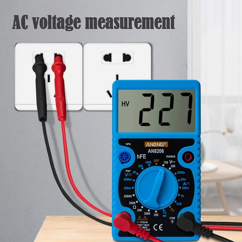 Digital Multimeter Tester LCD Display Volt Meter Electrician High Precision Big Screen Portable Voltage Tester