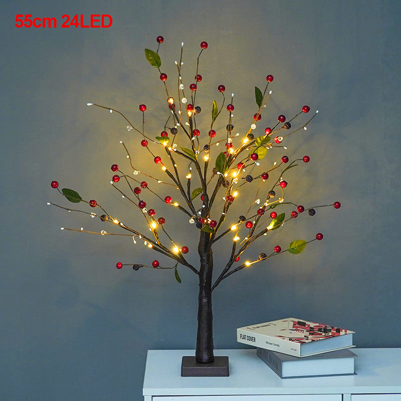 Heißer Ostern Baum Mit 24/144 LED-leuchten Weiß Leuchten Mini Zweig Baum Lampe Dekorationen Für Hängen Weihnachten Festival Ornamente: Minze Grün