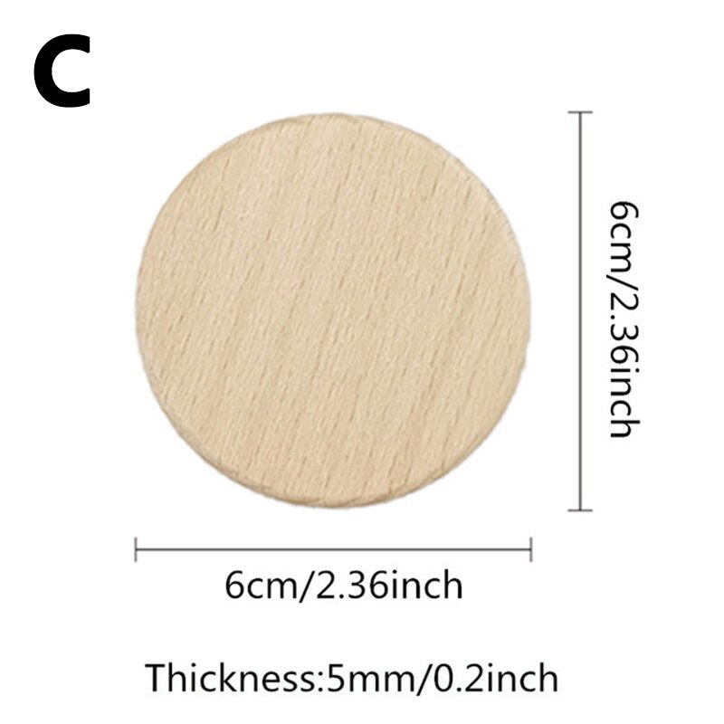 10 kpl tee itse pyöreä puulastu pyöreä kiekko keskeneräinen puu ympyrä puupalat puiset leikkaukset koristeet askartelutarvikkeisiin koristelu: C