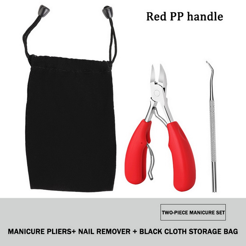 Toe Nail Clippers Remove Dead Skin Nail Correction Nippers Ingrown Toenail Cuticle Scissor Edge Cutter Thick Pedicure Care Tool: Silver