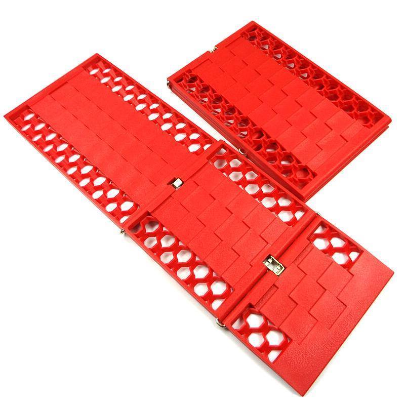 1 pair Foldable Car Tire Anti-slip Mat Mud Snow Sand Off The Hook Plate Anti-slip Mat Outdoor Emergency Escape